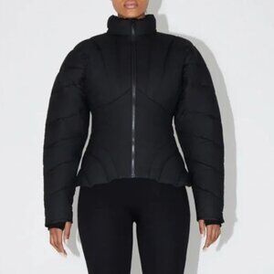 NWT khy by Kylie Jenner | Nylon Sculpted Puffer Jacket in Black - Size XL